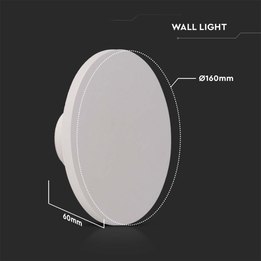 Aplique LED para exterior LED/12W/230V 3000K IP65 blanco