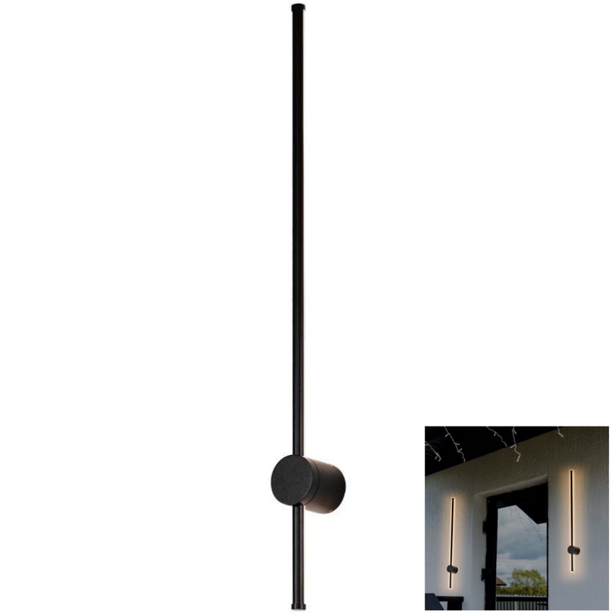 Aplique LED para exterior LED/12W/230V 3000K IP65 negro