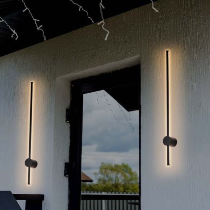 Aplique LED para exterior LED/12W/230V 3000K IP65 negro