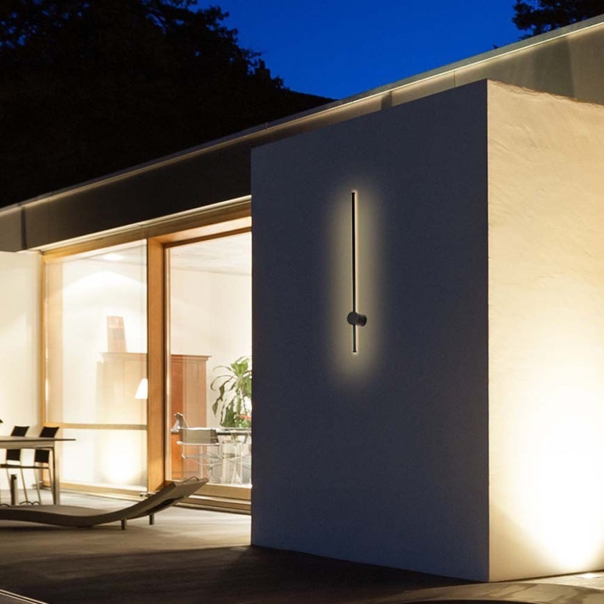 Aplique LED para exterior LED/12W/230V 3000K IP65 negro