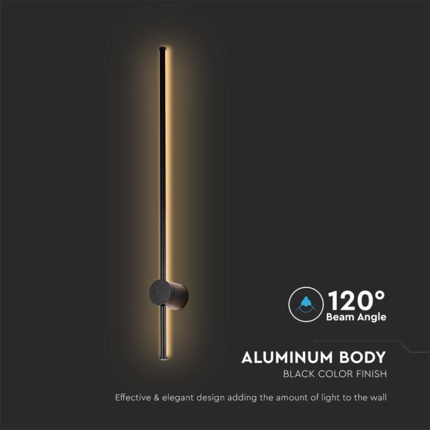 Aplique LED para exterior LED/12W/230V 3000K IP65 negro