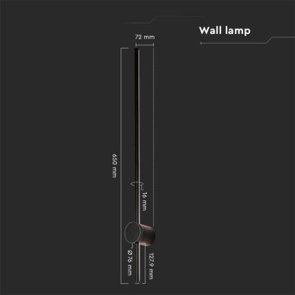 Aplique LED para exterior LED/12W/230V 3000K IP65 negro