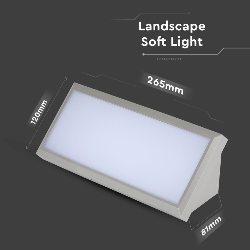Aplique LED para exterior LED/12W/230V 4000K IP65