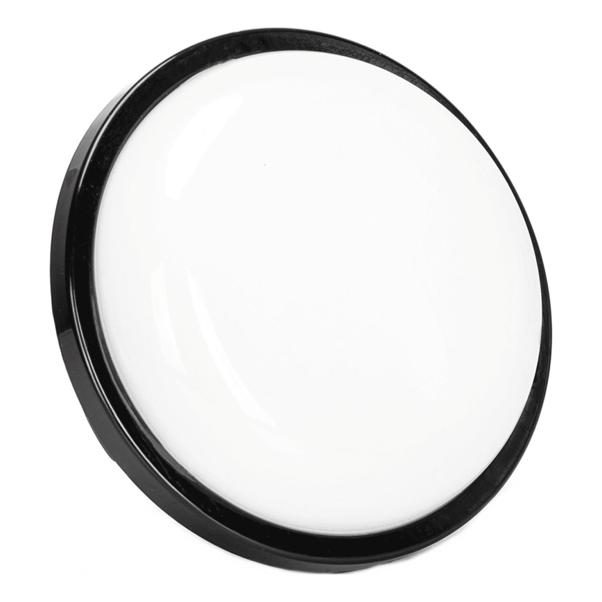 Aplique LED para exterior LED/15W/230V 6500K diá. 15,5 cm negro IP65