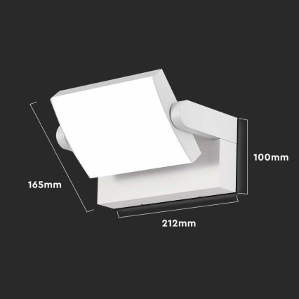 Aplique LED para exterior LED/17W/230V 4000K IP65
