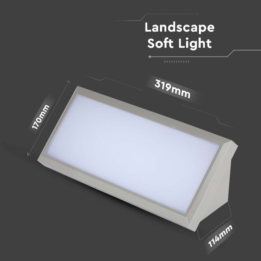Aplique LED para exterior LED/20W/230V 3000K IP65