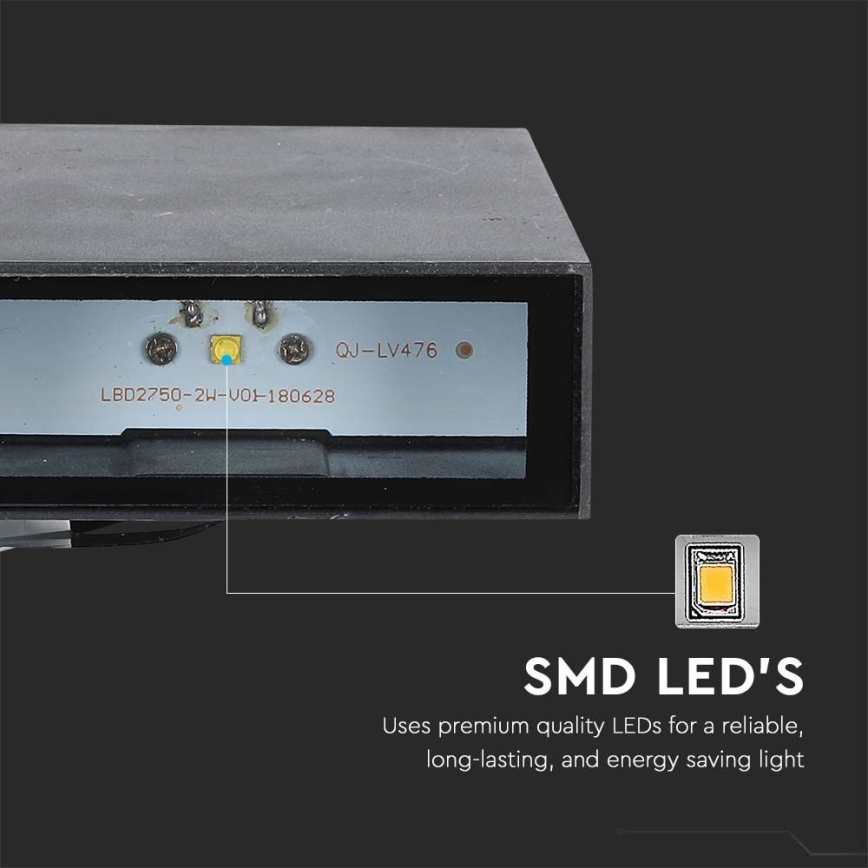 Aplique LED para exterior LED/4W/230V 3000K IP65 negro