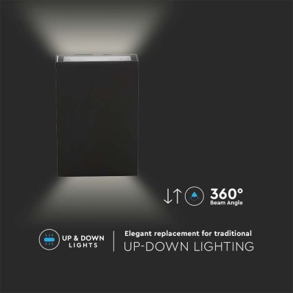 Aplique LED para exterior LED/4W/230V 3000K IP65 negro