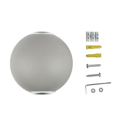 Aplique LED para exterior LED/6W/230V 3000K IP65 gris