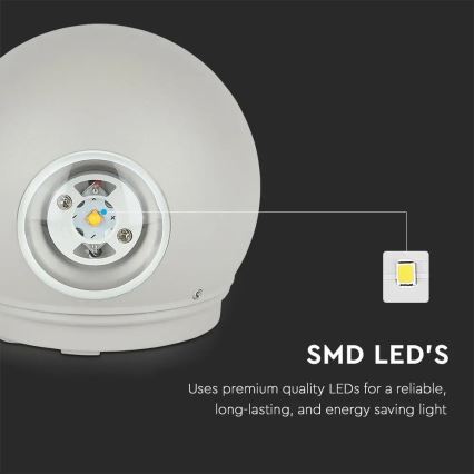 Aplique LED para exterior LED/6W/230V 3000K IP65 gris