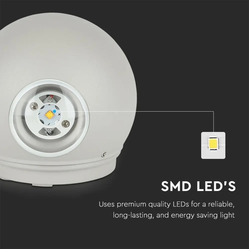 Aplique LED para exterior LED/6W/230V 3000K IP65 gris