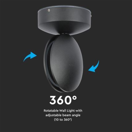 Aplique flexible LED de exterior LED/7W/230V 3000K IP65 negro
