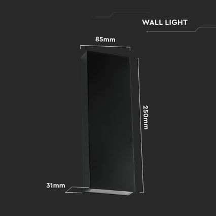 Aplique LED para exterior LED/8W/230V 4000K IP65 negro
