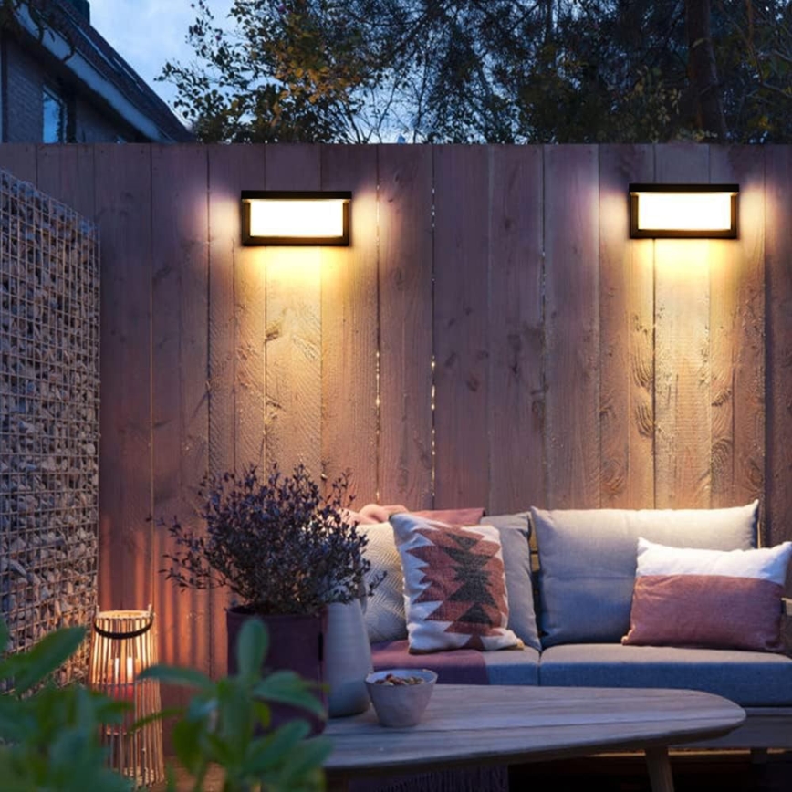 Aplique LED para exterior NEELY LED/12W/230V 4000K IP54 antracita