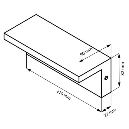 Aplique LED para exterior TESA LED/10W/230V IP54 negro