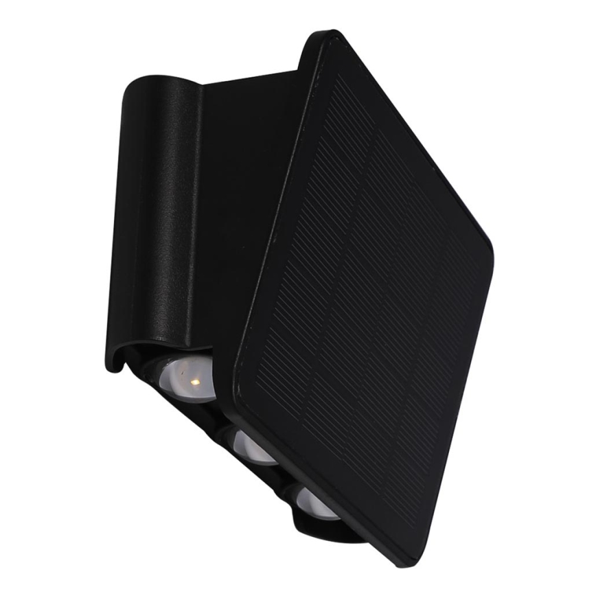 Aplique LED solar ALF LED/4W/1200 mAh 6000K IP54 negro