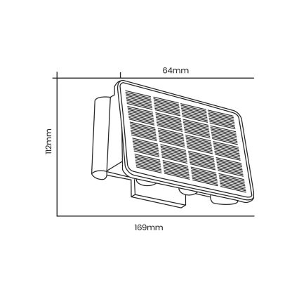 Aplique LED solar ALF LED/4W/1200 mAh 6000K IP54 negro