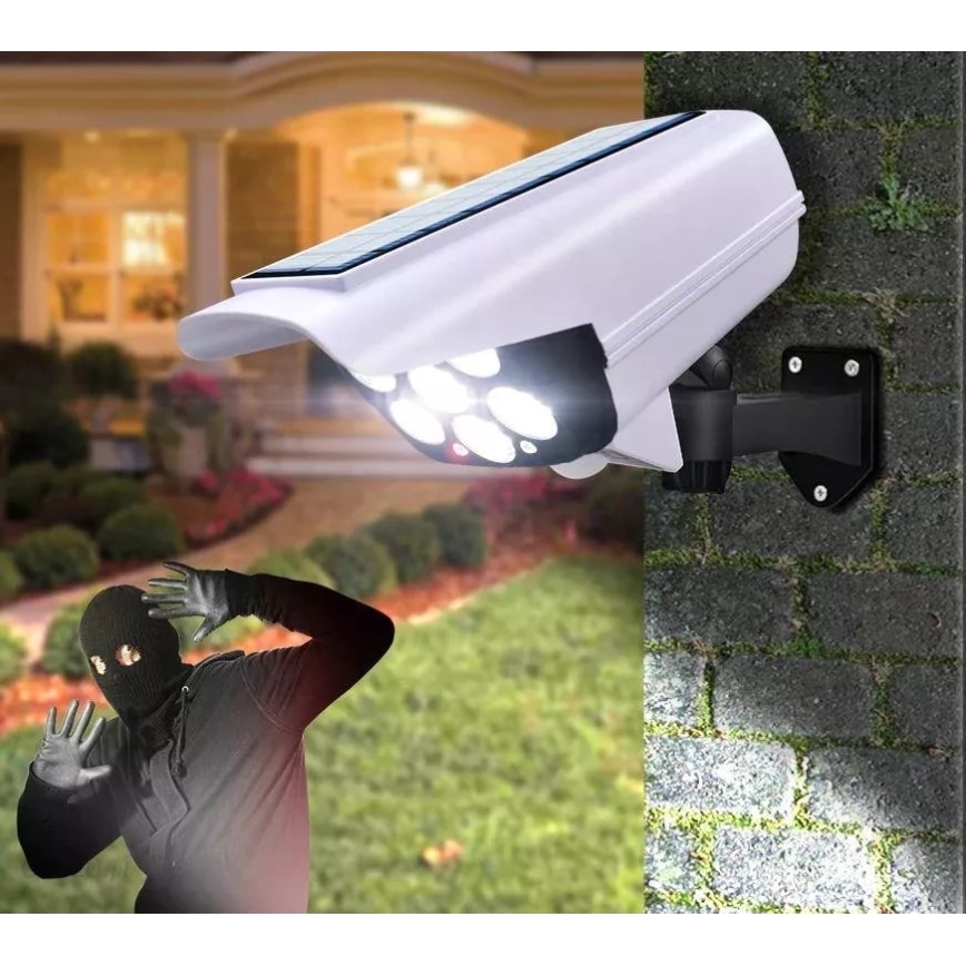 Cámara de seguridad falsa solar LED con sensor KAMERA LED/1W/3,7V 1200 mAh IP44 + mando a distancia