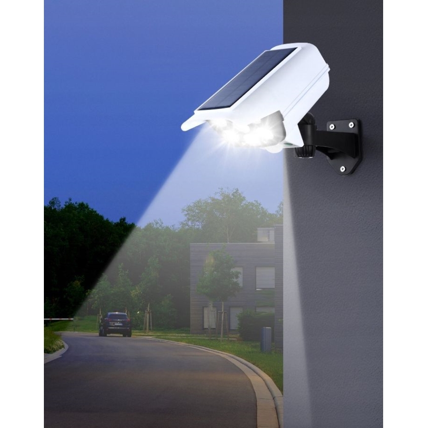 Cámara de seguridad falsa solar LED con sensor KAMERA LED/1W/3,7V 1200 mAh IP44 + mando a distancia