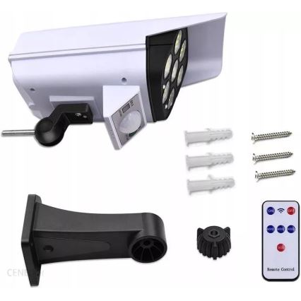 Cámara de seguridad falsa solar LED con sensor KAMERA LED/1W/3,7V 1200 mAh IP44 + mando a distancia