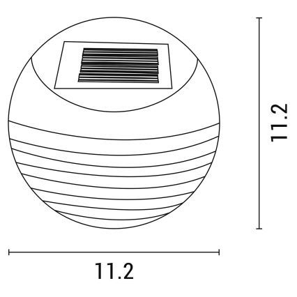 Aplique LED solar con sensor LED/0,06W/1,2V 200mAh 3000K IP44