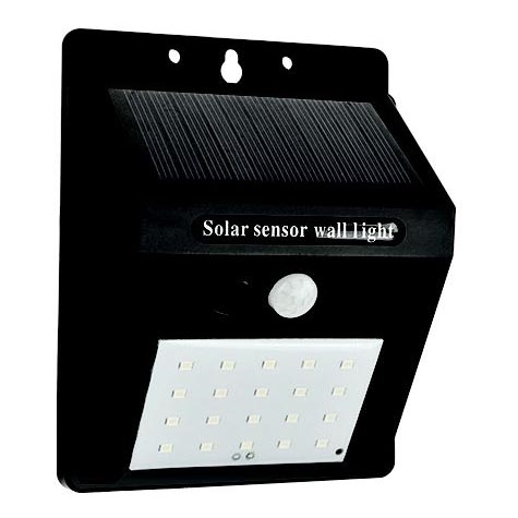 Aplique LED solar con sensor LED/0,55W/3,7V 1200mAh 6500K IP65