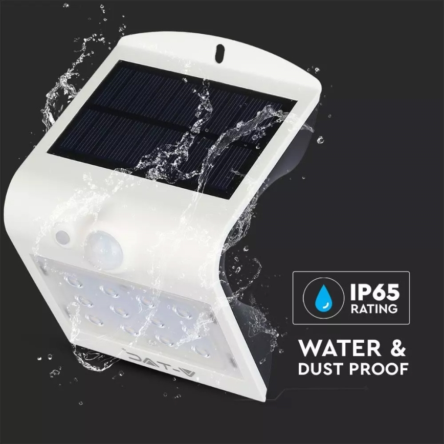 Aplique LED solar con sensor LED/1.5W/3,7V IP65 1200 mAh