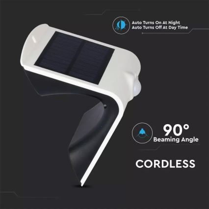 Aplique LED solar con sensor LED/1.5W/3,7V IP65 1200 mAh
