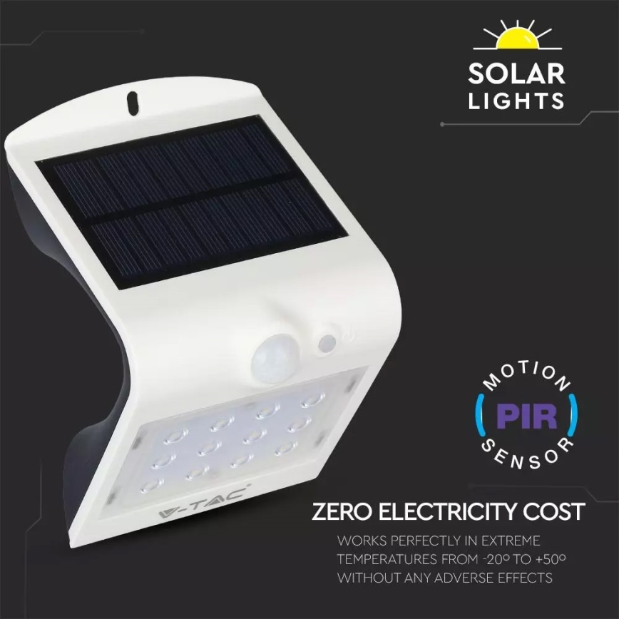 Aplique LED solar con sensor LED/1.5W/3,7V IP65 1200 mAh