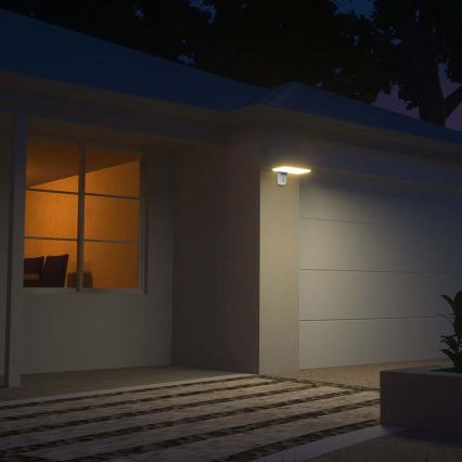 Aplique LED solar con sensor LED/15W/3,2V 4000K/6000K IP65 6000 mAh blanco