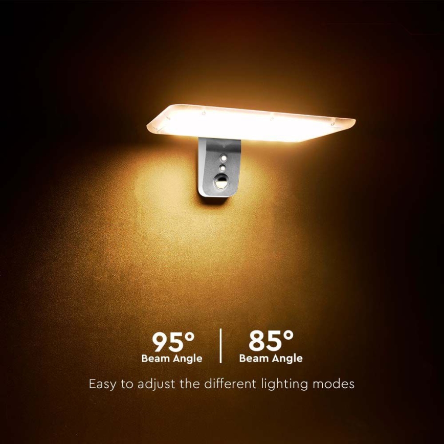 Aplique LED solar con sensor LED/15W/3,2V 4000K/6000K IP65 6000 mAh blanco