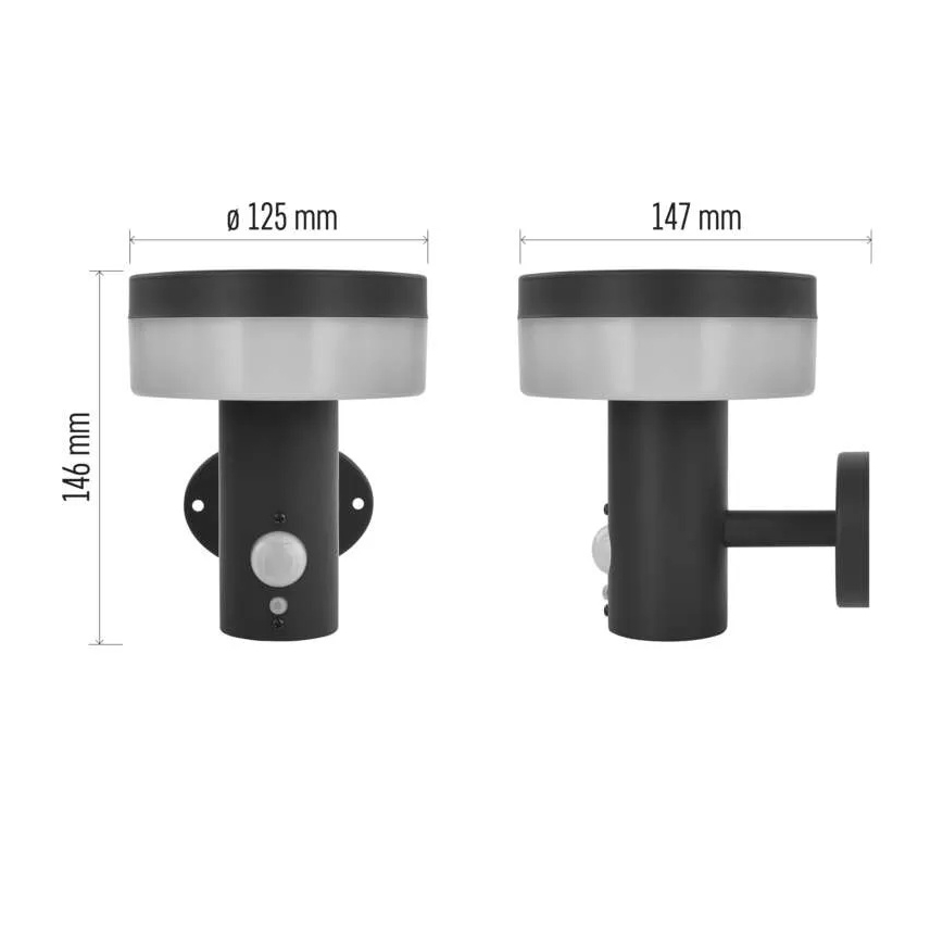 Aplique LED solar con sensor LED/2W/3,7V 1200 mAh IP44