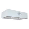 Aplique LED solar con sensor LED/3W/3,7V 3000K/4000K IP65 blanco