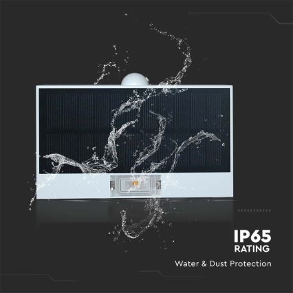 Aplique LED solar con sensor LED/3W/3,7V 3000K/4000K IP65 blanco
