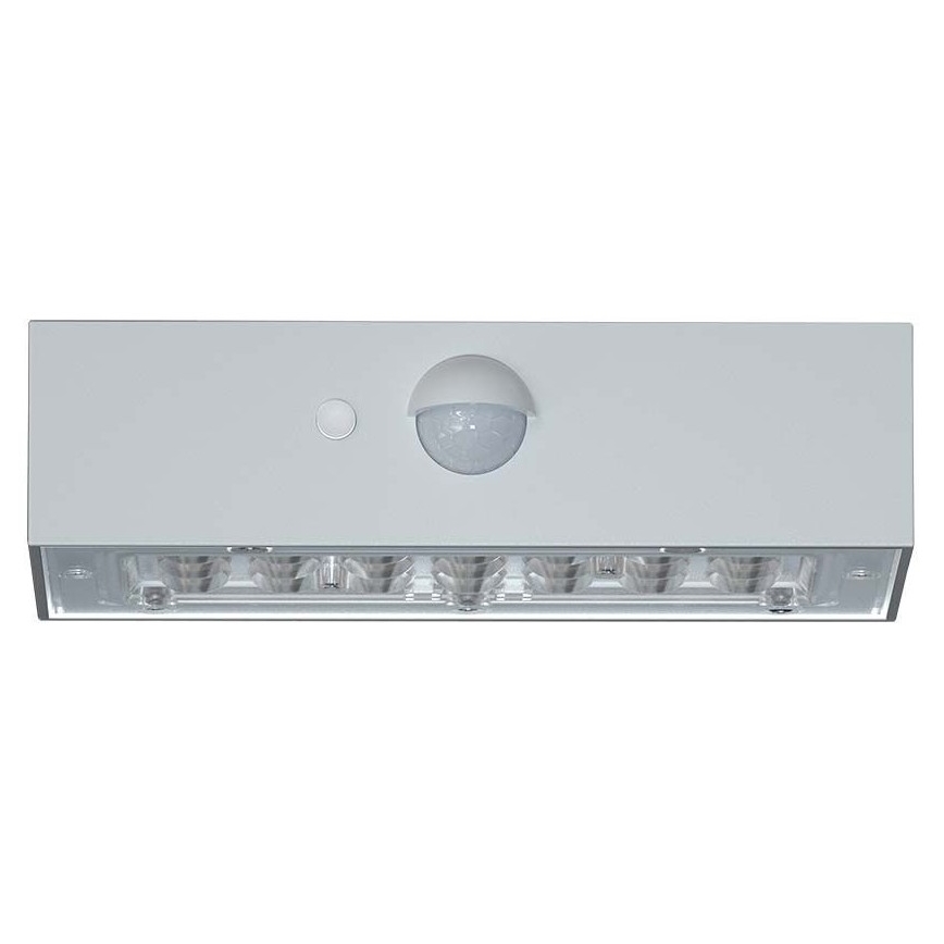 Aplique LED solar con sensor LED/3W/3,7V 3000K/4000K IP65 blanco