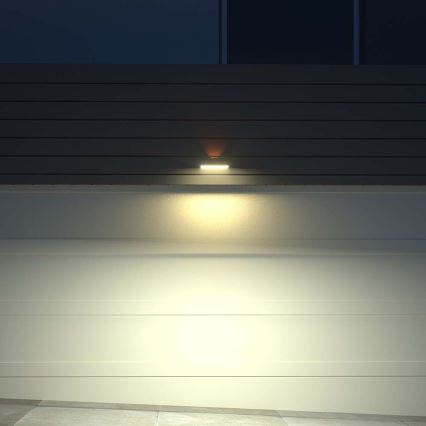 Aplique LED solar con sensor LED/3W/3,7V 3000K/4000K IP65 blanco