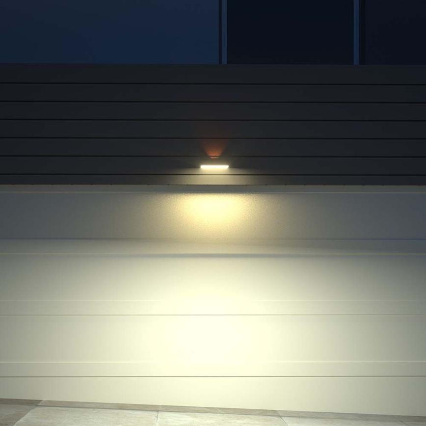 Aplique LED solar con sensor LED/3W/3,7V 3000K/4000K IP65 blanco
