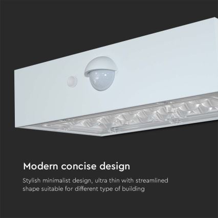 Aplique LED solar con sensor LED/3W/3,7V 3000K/4000K IP65 blanco