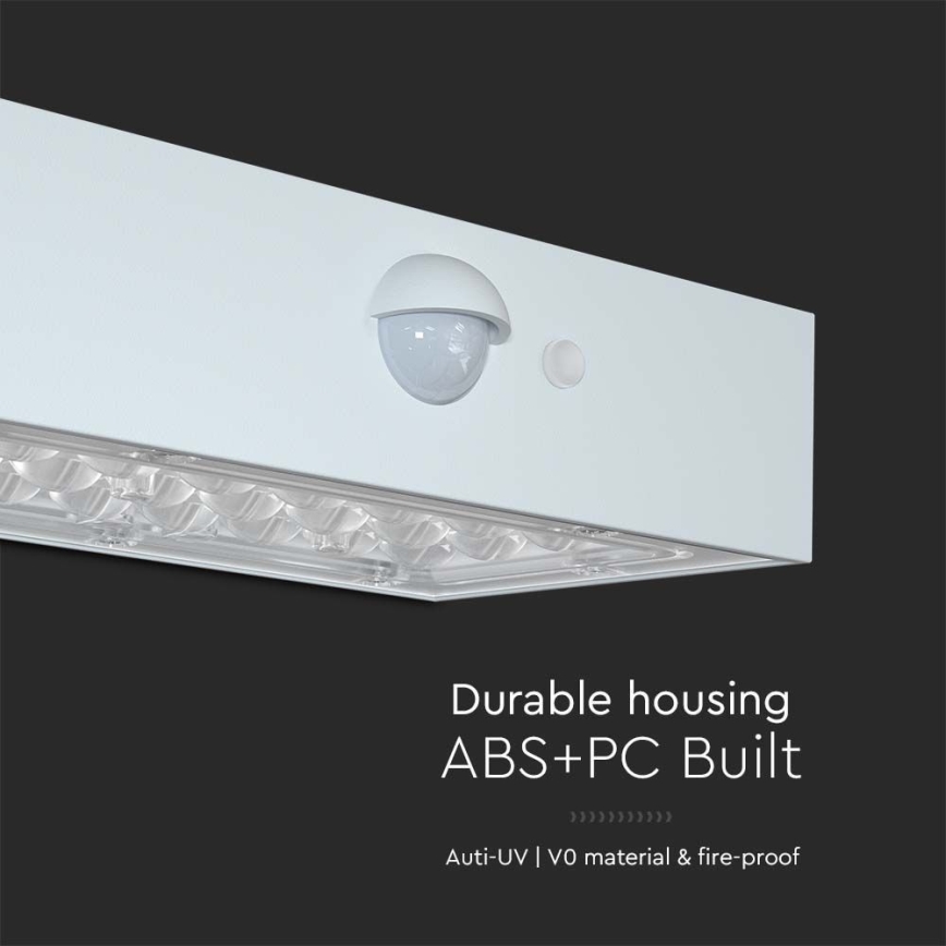 Aplique LED solar con sensor LED/3W/3,7V 3000K/4000K IP65 blanco