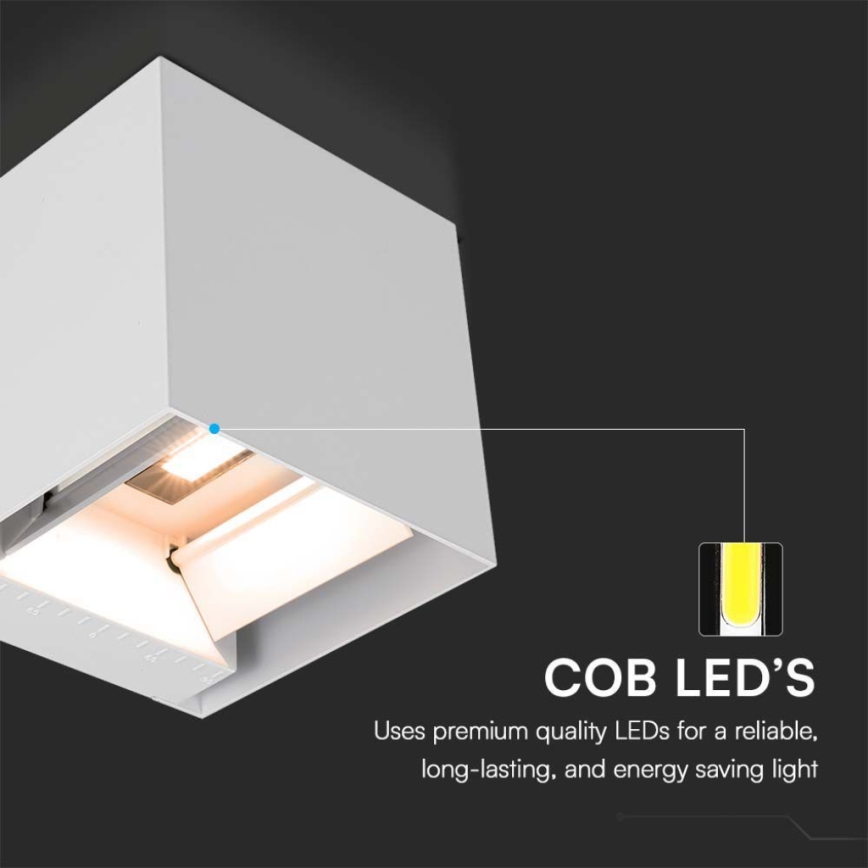 Aplique LED solar con sensor LED/3W/3,7V IP65 4000K 2600 mAh blanco