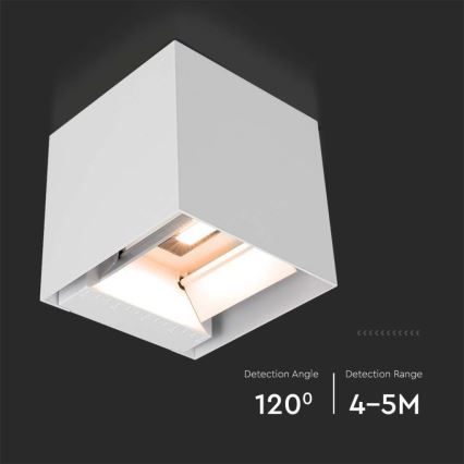 Aplique LED solar con sensor LED/3W/3,7V IP65 4000K 2600 mAh blanco