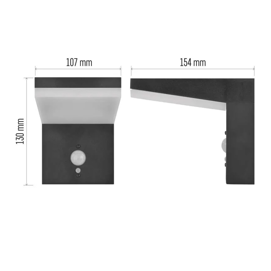 Aplique LED solar con sensor LED/4,4W/3,7V 2200 mAh IP44