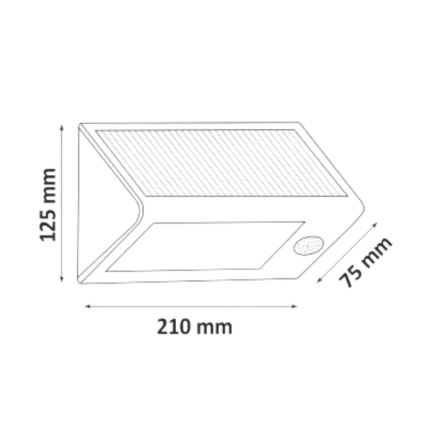 Aplique LED solar con sensor LED/5W IP44