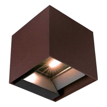 Aplique LED solar con sensor LED/9W/3,7V 3000/4000/5000K 2600 mAh IP65 marrón