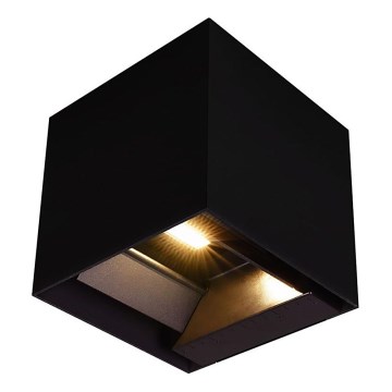 Aplique LED solar con sensor LED/9W/3,7V 3000/4000/5000K 2600 mAh IP65 negro