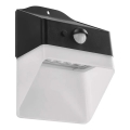 Aplique LED solar con sensor LUMI LED/3,7W IP65 negro
