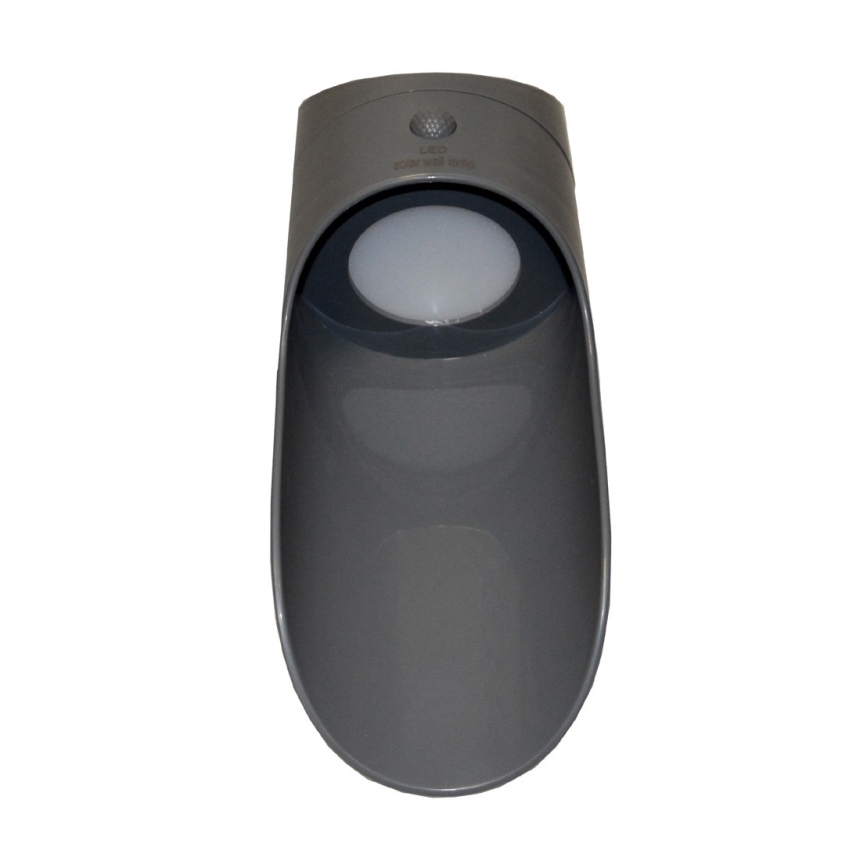 Aplique LED solar con sensor PALESA LED/1W/3,7V IP65 1800 mAh gris