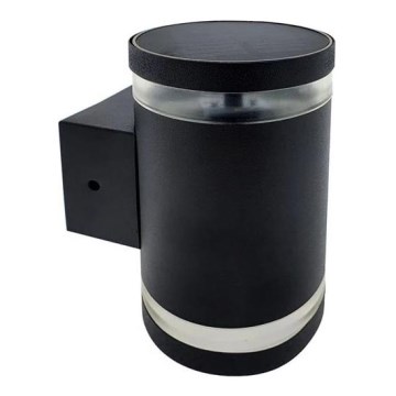 Aplique LED solar LED/5V IP44 negro