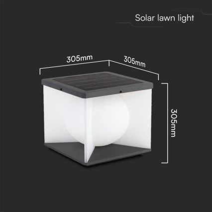 Aplique solar LED regulable LED/8W/3,7V IP65 3000K 5200 mAh + mando a distancia