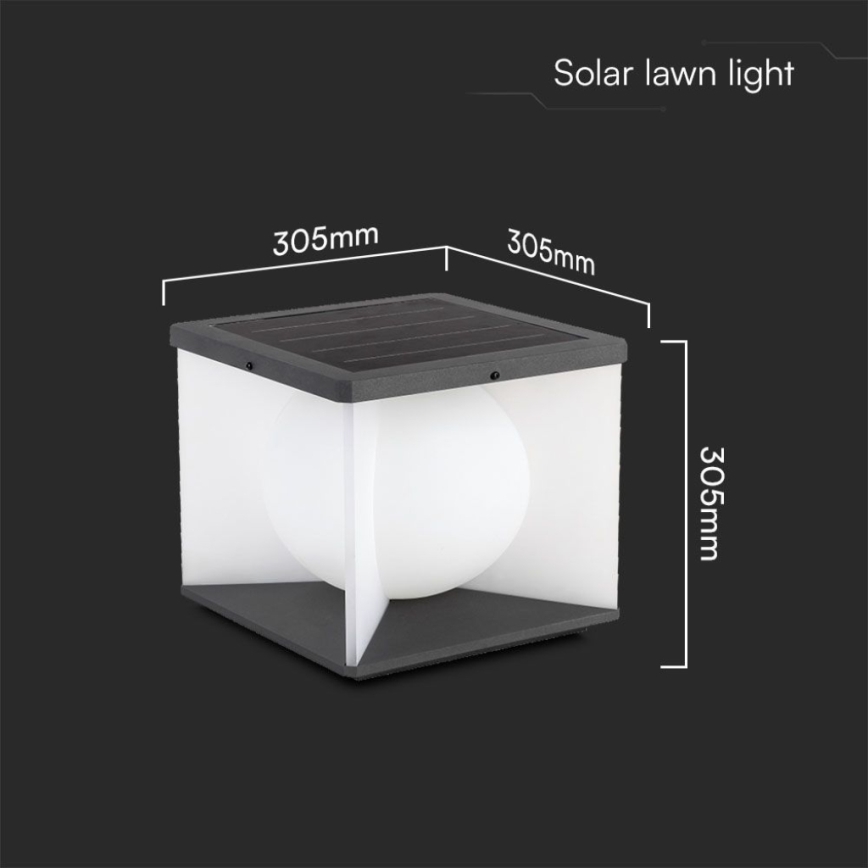 Aplique solar LED regulable LED/8W/3,7V IP65 3000K 5200 mAh + mando a distancia